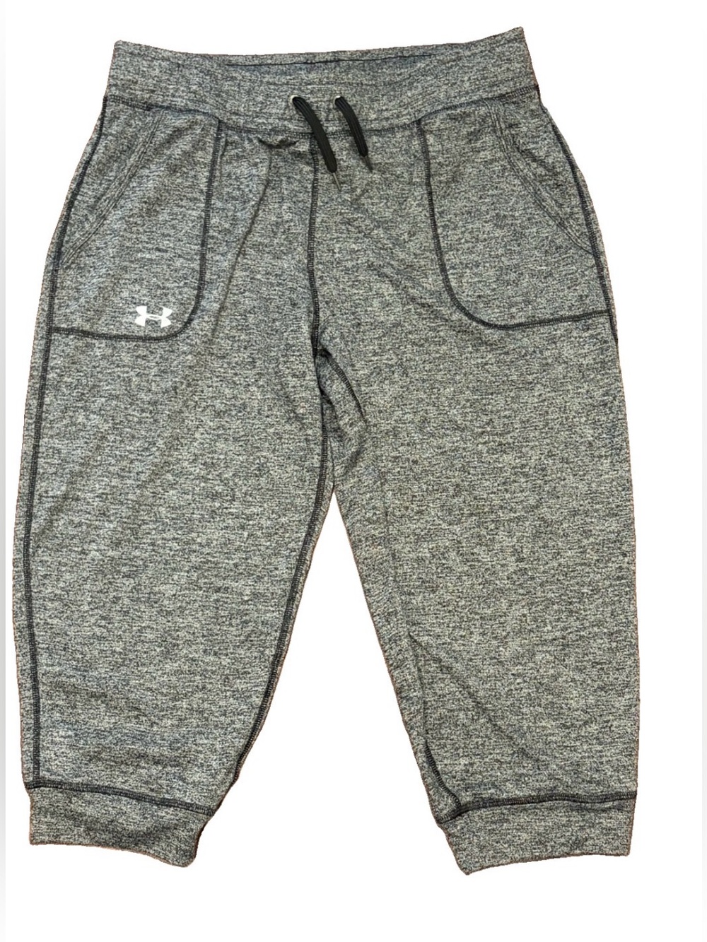 Under Armour HeatGear Heather Grey Capri Joggers Size Medium